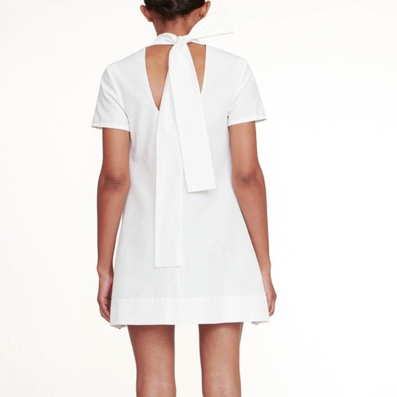 STAUD White Sheath Mini Dress with Mock Neck - Picture 3 of 7